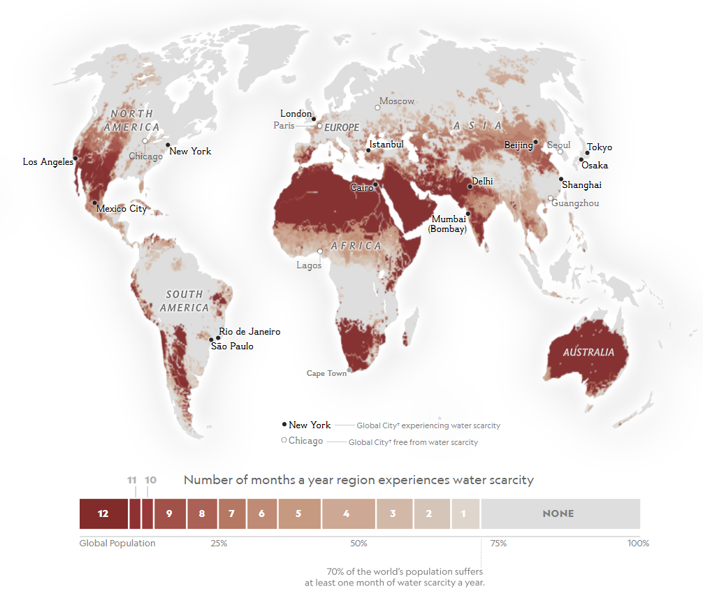 water scarcity map