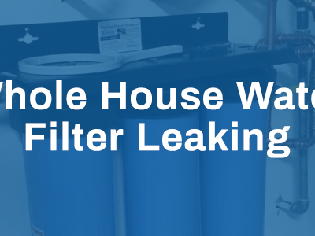 WHOLE HOUSE WATER FILTER LEAKING REPLACED, 54 OFF